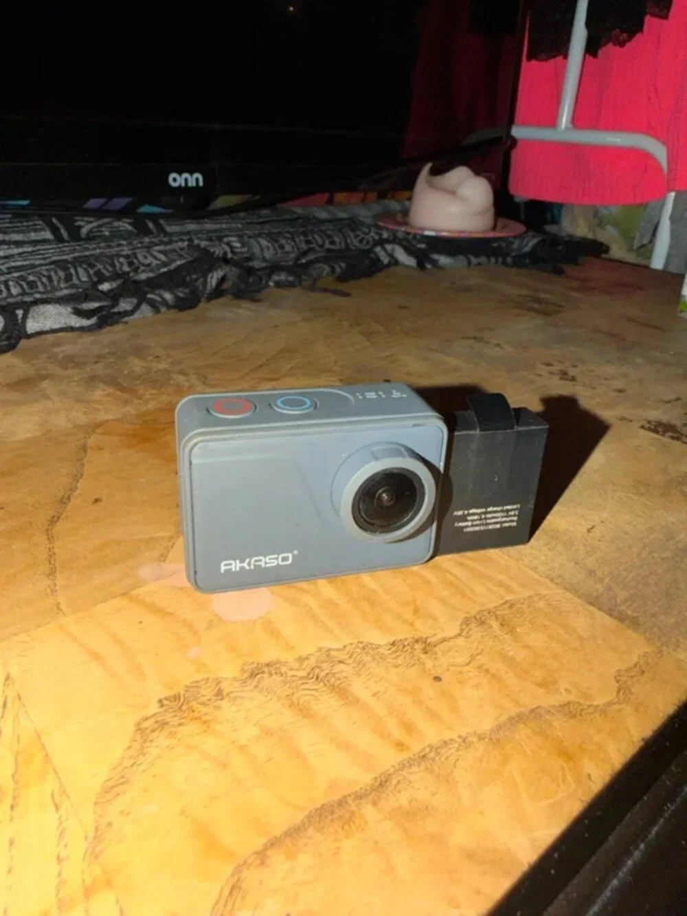 Gray Akaso Action Camera w/ 2 Batteries